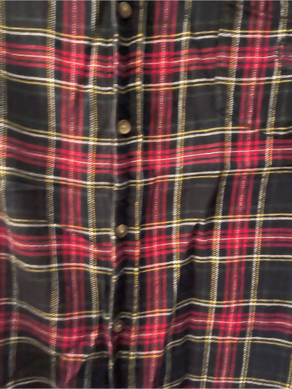 Chaps Plaid Red and Black Button-up Flannel - Picture 2 of 7